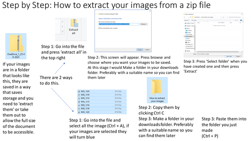 Step by Step: How to extract images from a zip file