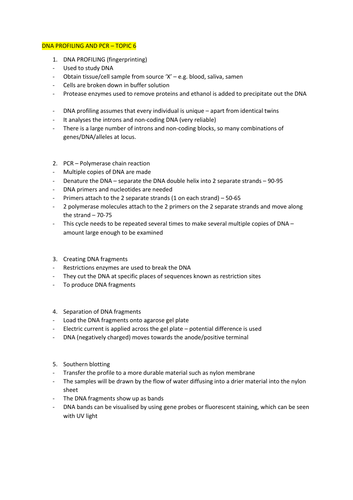 topic 6 biology edexcel a level