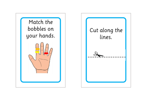 Fine motor cards