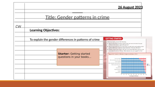 Gender differences in crime