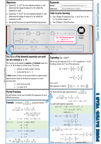 A-level Maths Knowledge Organiser: P2.04 - Binomial Expansions