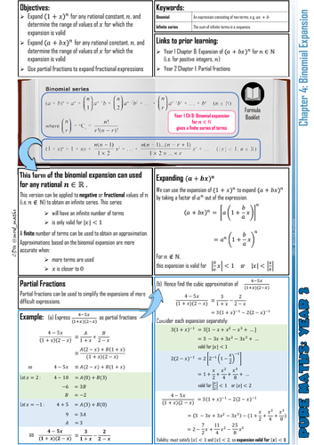 A-level Maths Knowledge Organiser: P2.04 - Binomial Expansions ...