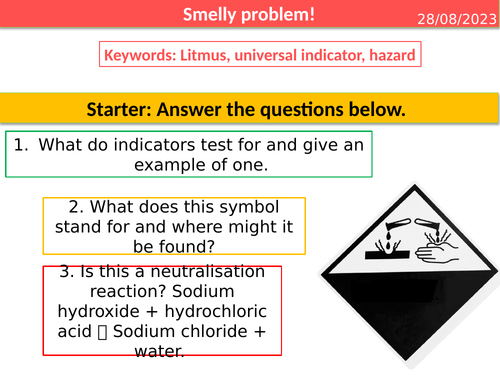 Activate 3 - Year 9 - C3.3 - Smelly problem