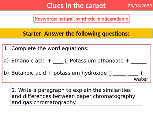 Activate C3.3 - Clues in the carpet