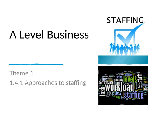 A Level Business - Theme 1 - 1.4 Managing People ( Complete Unit of Work)