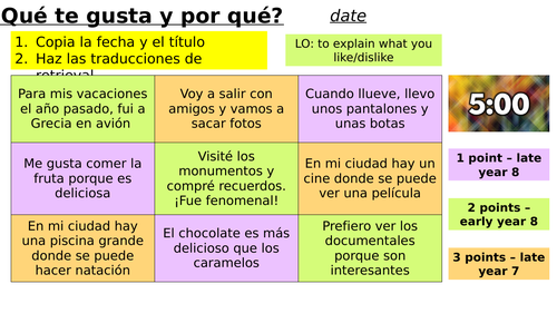 Year 9 Spanish - Module 1 - Viva 3 - Somos Así