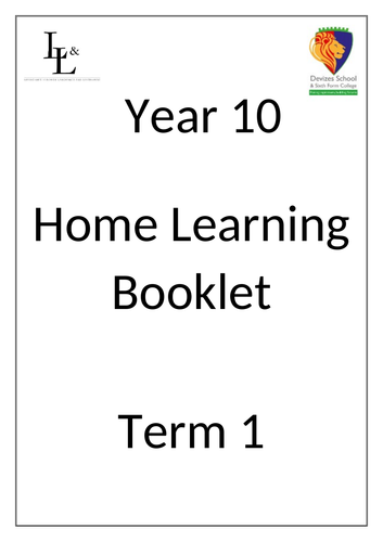 Year 10 Homework booklet