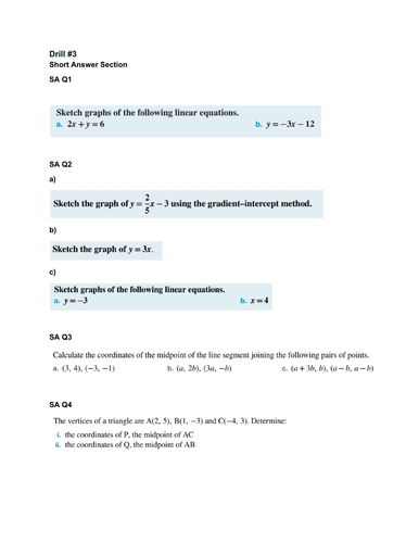 Linear function 3