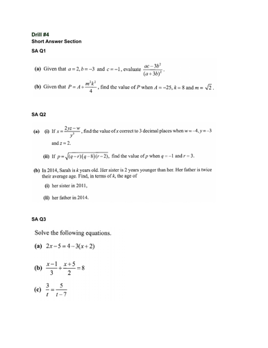 Linear function 4