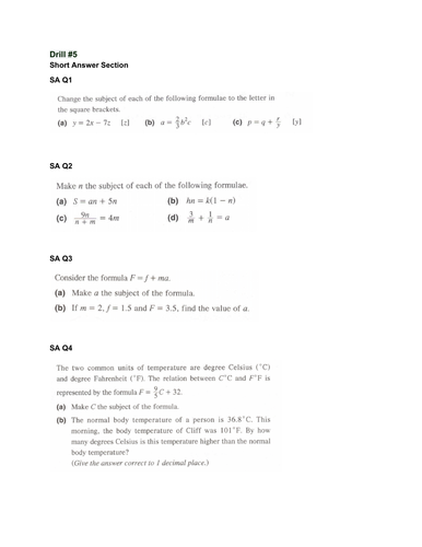 Linear function 5