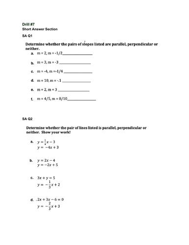 Linear function 7