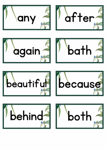 Botanical Year Two Common Exception Words