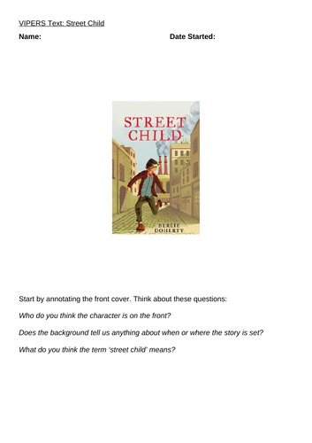 Street Child VIPERS Booklet KS2