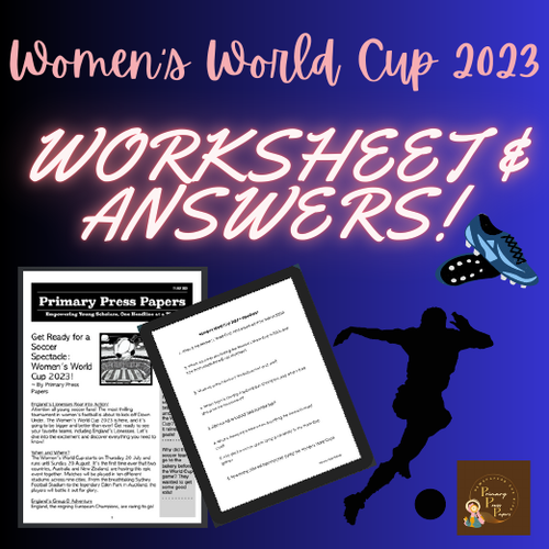 Women's World Cup 2023: Worksheet with Answers! Text & Activity Included