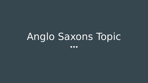Anglo-Saxon UKS2 Planning