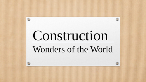 Wonders of the World construction area cards