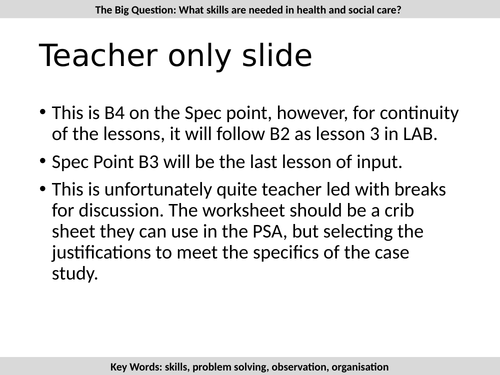 Component 2: L16: Benefits to the individual