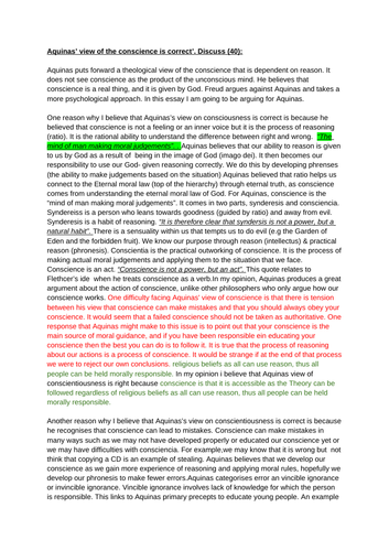 Conscience A* Essay 2