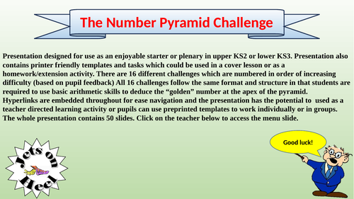 The Maths Pyramid Challenge