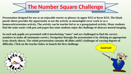 The Maths Number Square Challenge