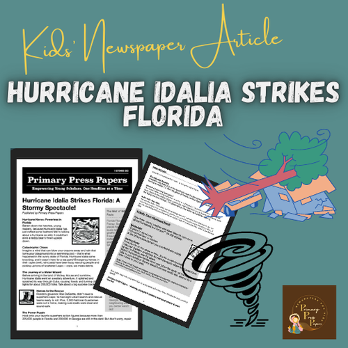 Hurricane Idalie Strikes Florida & Causes Havoc ~ Thrilling Text with Activity