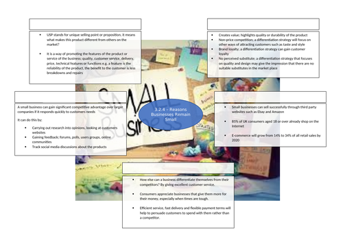 A Level Business - Theme 3 - 3.2.4 - Reasons for staying small