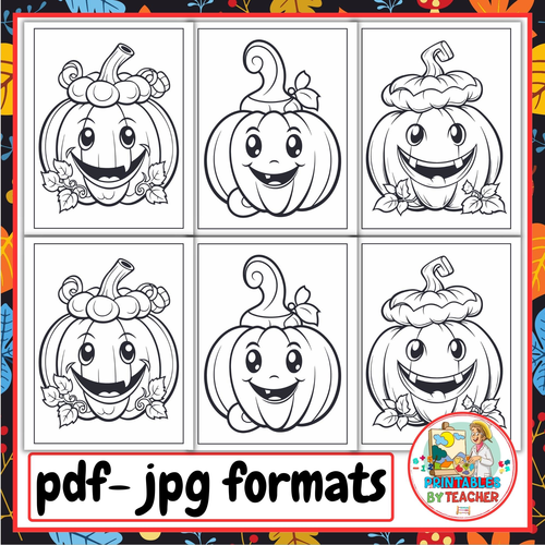 Fall Pumpkin Coloring Pages | Autumn Coloring Sheets | back to school worksheets
