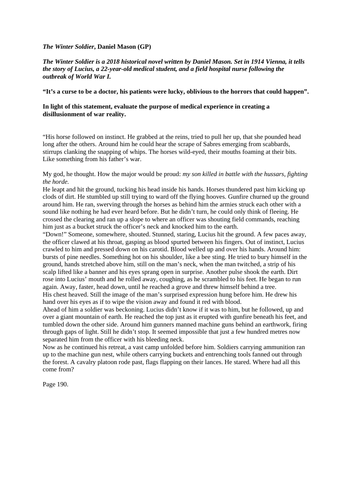 AQA A level English Lit: WW1 and its aftermath: unseen prose