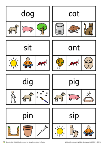 Widgit- CVC Peg Activity