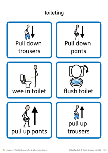 Widgit- Boys Toileting Flashcards