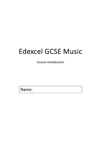 GCSE Music theory introduction