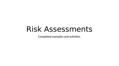 BTEC LEVEL 3 IT - Unit 11: Cyber Security & Incident Management. Exam Practice (Risk Assessments)