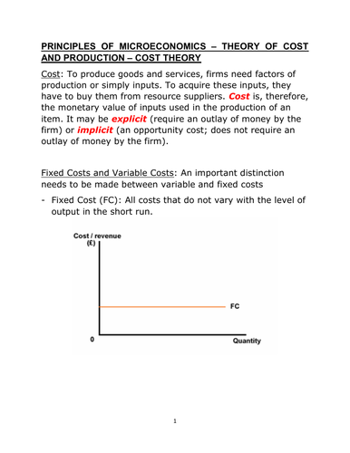 22. Cost Theory