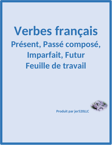 Présent, Passé Composé, Imparfait, Futur in French Worksheet 2