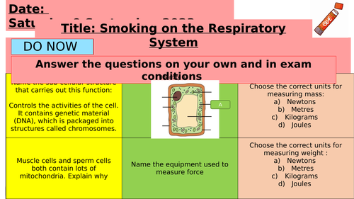 KS3  - Smoking on the Respiratory System