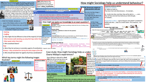 GCSE Sociology - How might sociologists explain behavior?