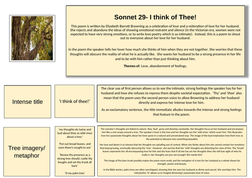 Sonnet 29 I think of Thee by Elizabeth Barrett Browning Knowledge ...