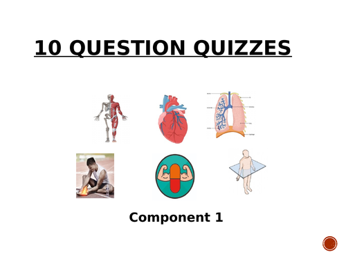 EDEXCEL GCSE PE 9-1 Component 1- 10 Question quizzes