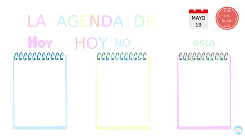 La agenda de hoy – Plantilla para usar al inicio del día