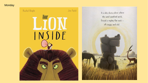 The Lion Inside Literacy Weekly Plan, Slides and Resources KS1