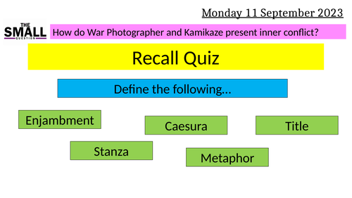 Kamikaze and War Photographer Comparison Power and Conflict Poetry AQA English Literature
