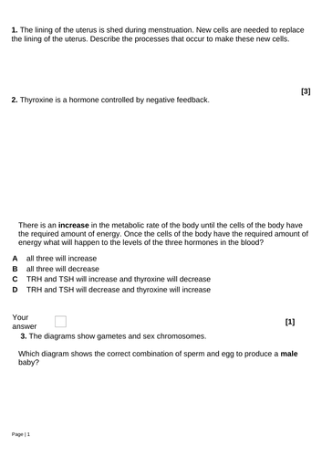 T level health/healthcare booklet endocrine