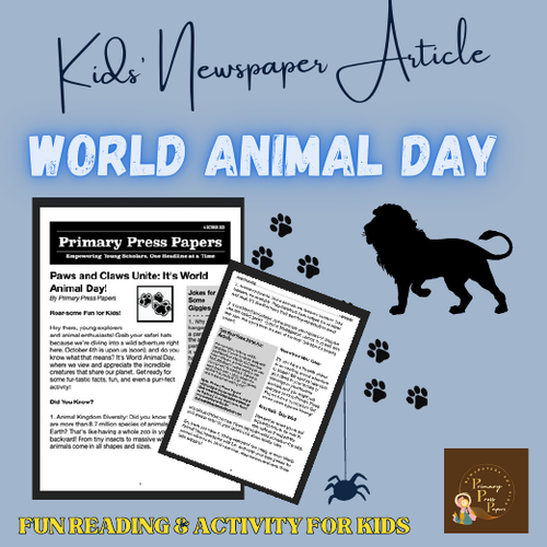 World Animal Day: Paws & Claws Unite! Unlock the Roar-Some Adventure for Kids