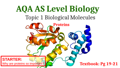 Sample AQA A Level PowerPoint (Unit 1 Biological Molecules)