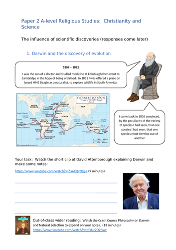 A Level AQA Christianity and Science - Big Bang and Evolution