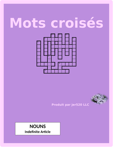 Articles and Nouns in French Crossword | Teaching Resources