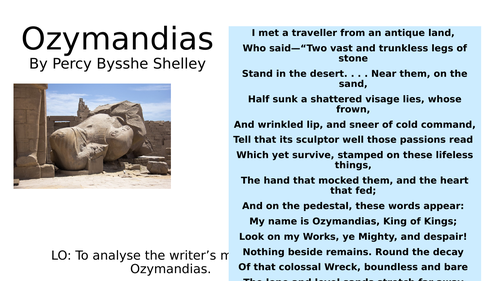 Ozymandias Lesson KS3 Resource