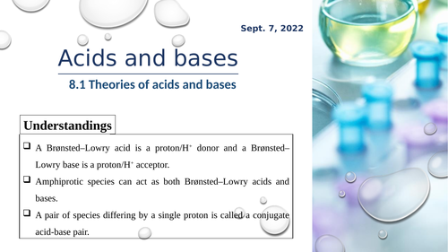 Topic 8 : Acids and bases (IB)