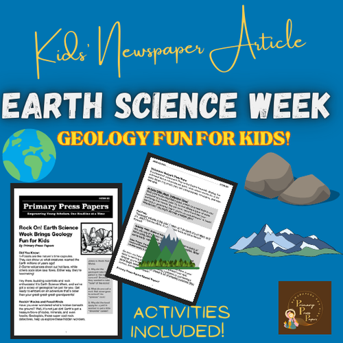 Earth Science Week: Fun Geology Activities for Kids ~ Reading Comprehension & FUN ACTIVITY