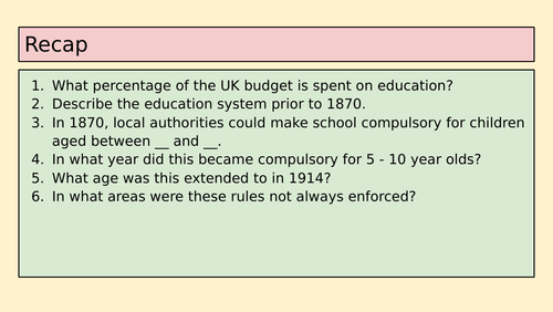 GCSE Sociology: Types of School